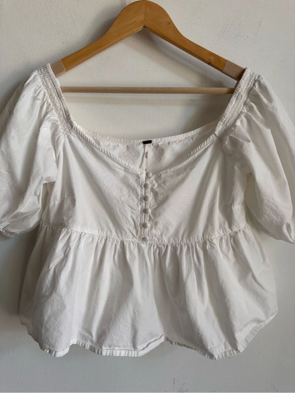 Free People Veronica Sweetheart Top Ivory S